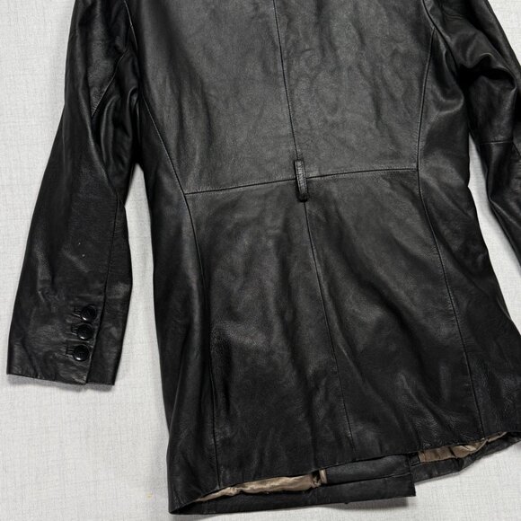 VTG Wilsons Leather Pelle Studio Jacket Black Double Breasted Thinsulate Size M - Picture 6 of 14